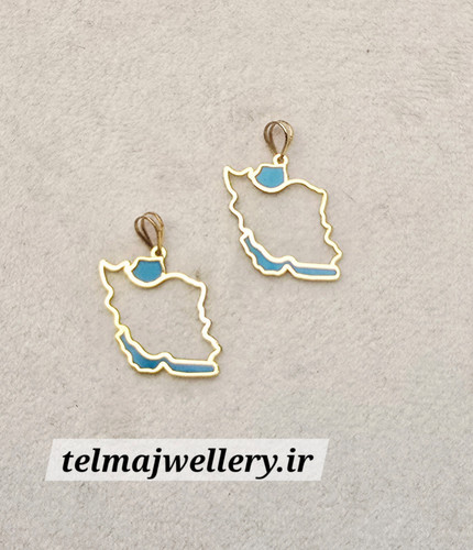 پلاک زیبای ایران با میناکاری آبی با وزن زیر گرم